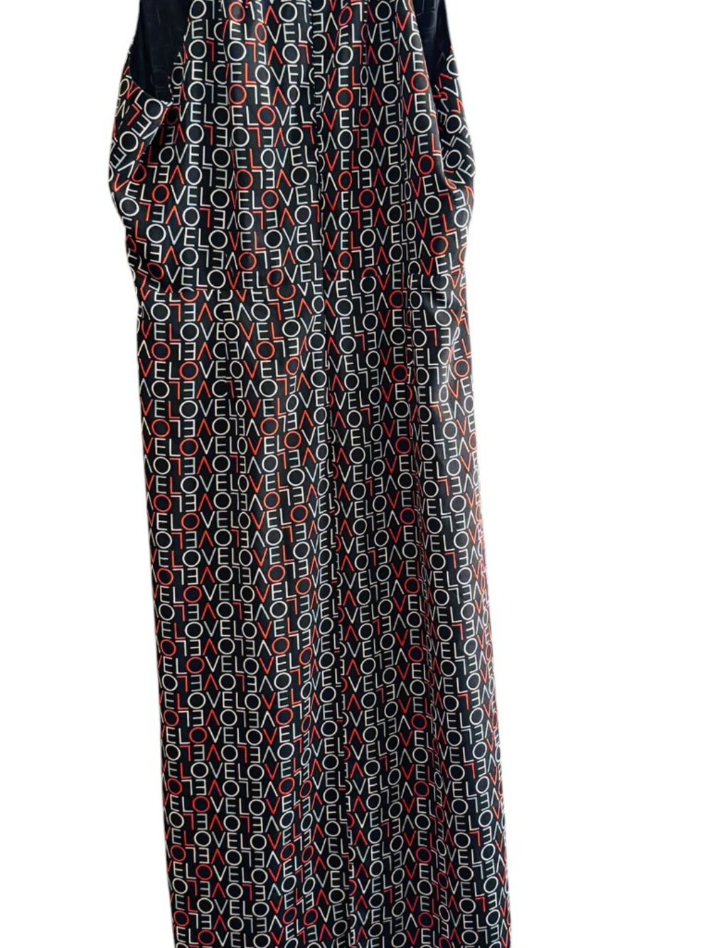 Sleeveless Midi Dress with Ruched Front Detail & Love Print - Picture 7 of 8